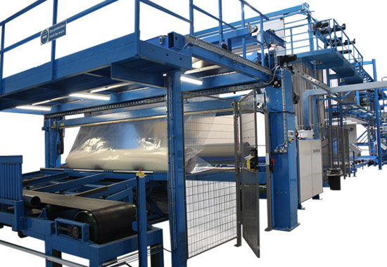 CAMPEN offers high tech turnkey lines for backing of tufted carpets and artificial grass